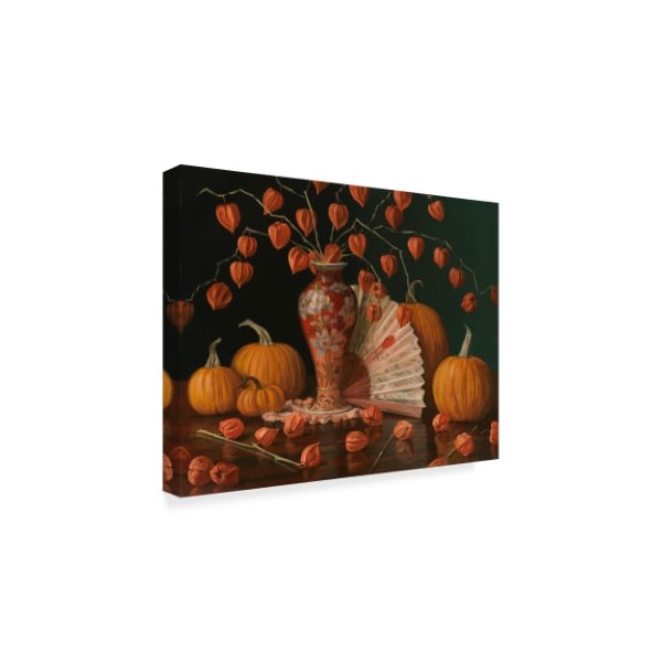 Christopher Pierce 'Chinese Lanterns Pumpkin And Fan' Canvas Art,14x19